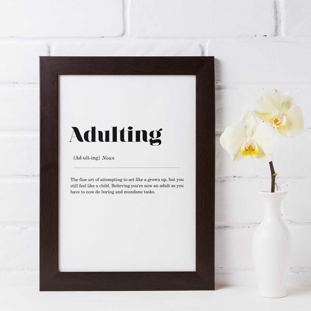 Adulting Wall Art Print