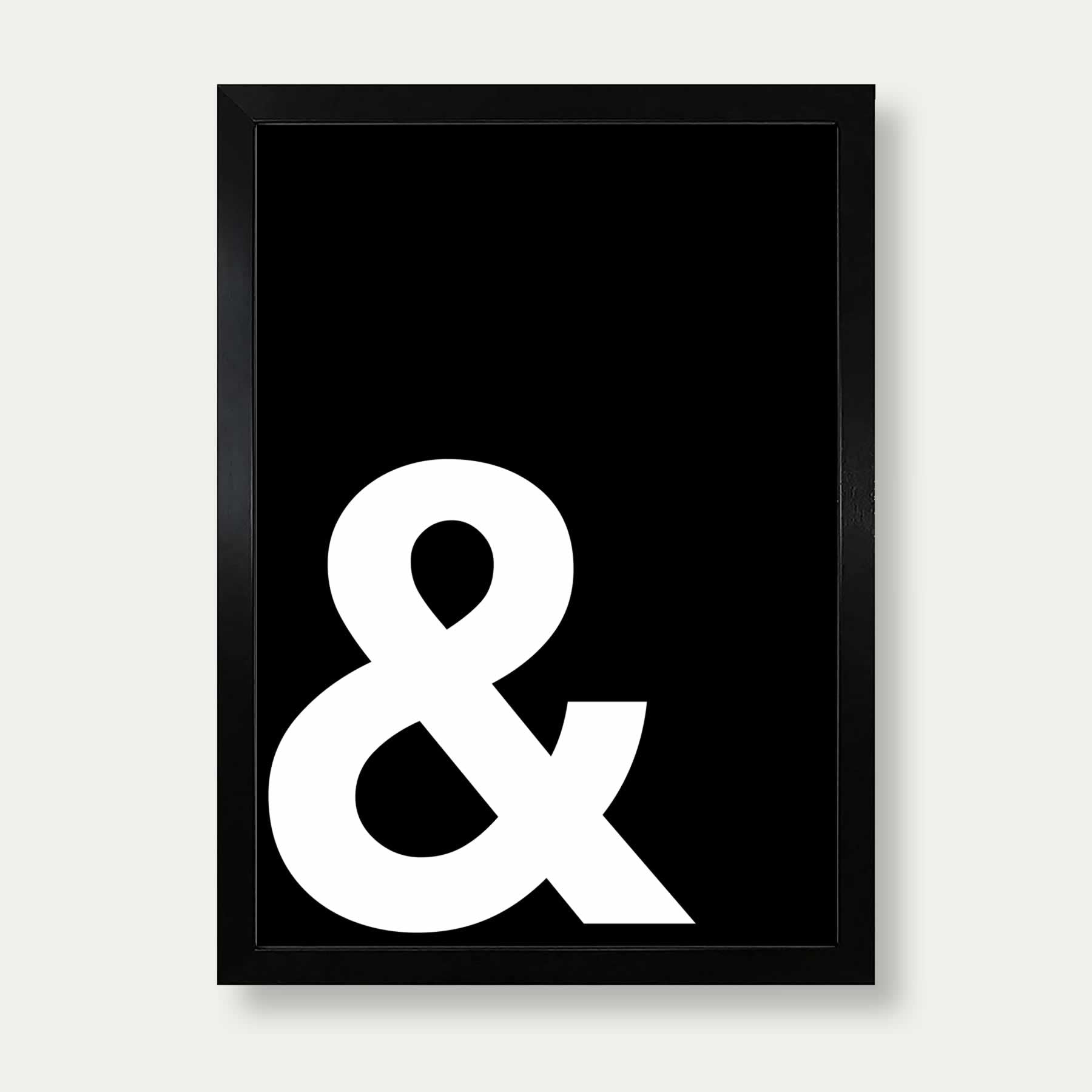 Ampersand Print In Black