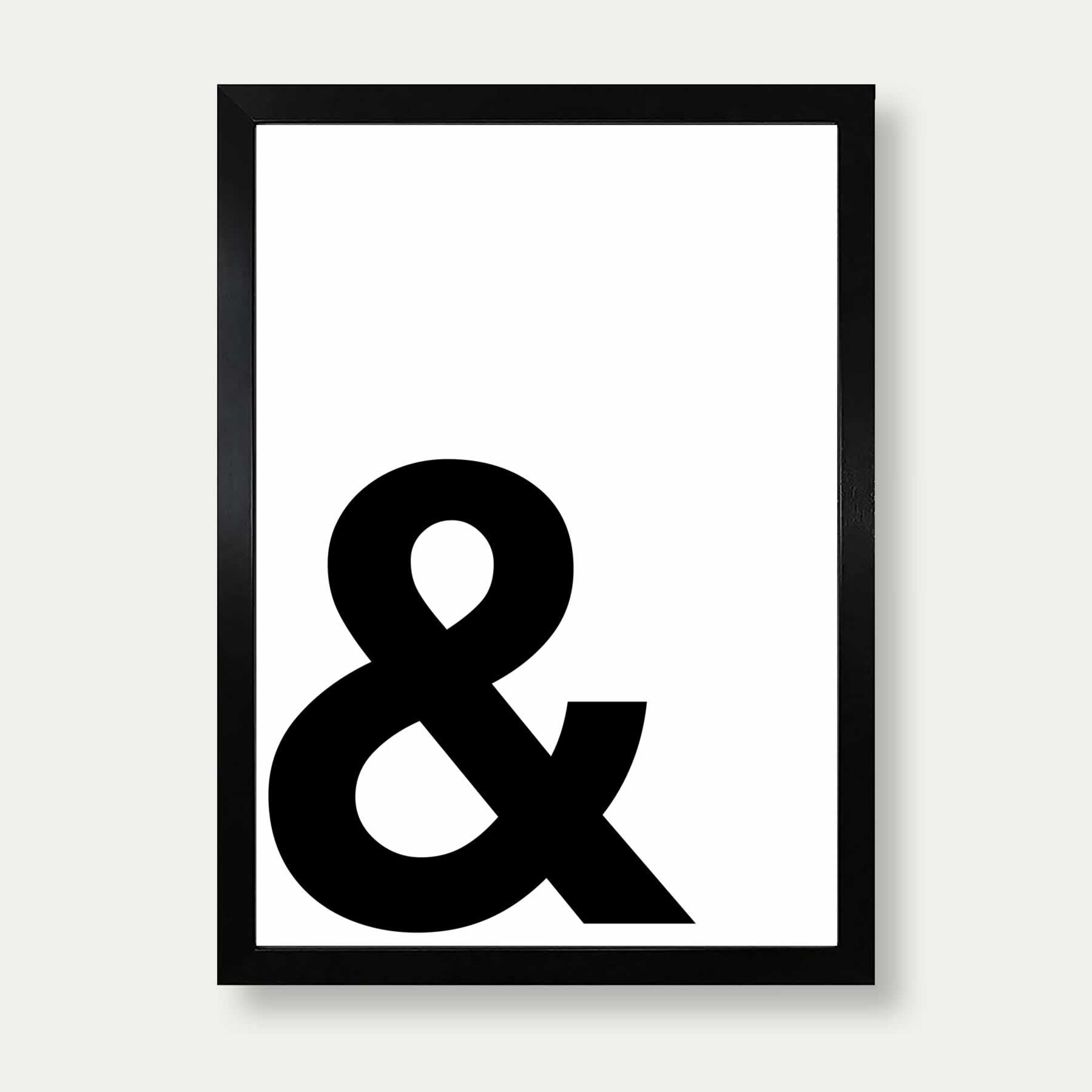 Ampersand Print In White