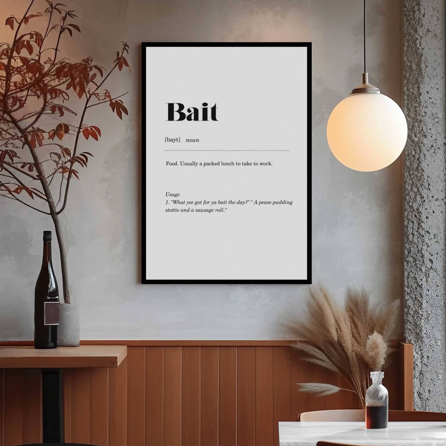 Bait Geordie Food Meaning Poster