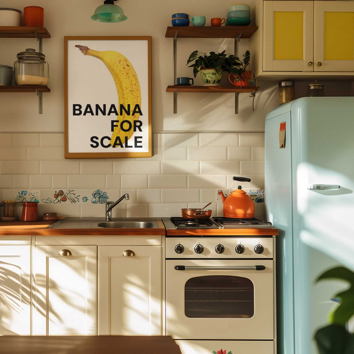 Banana For Scale Funny Kitchen Print