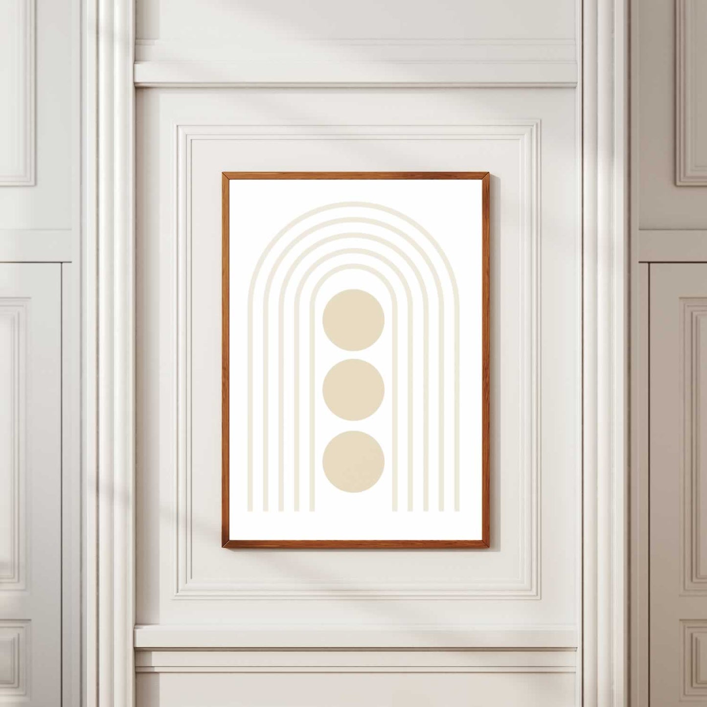 Bauhaus Beige Lines No. 13 Wall Art