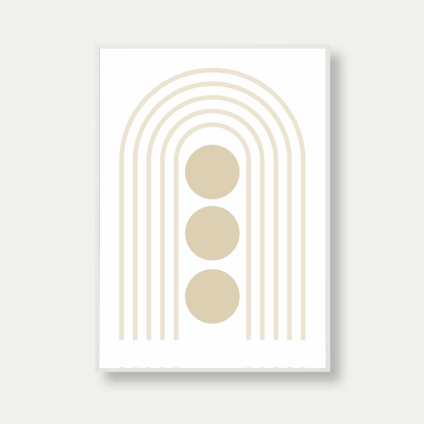 Bauhaus Poster Beige Lines No. 13 Print