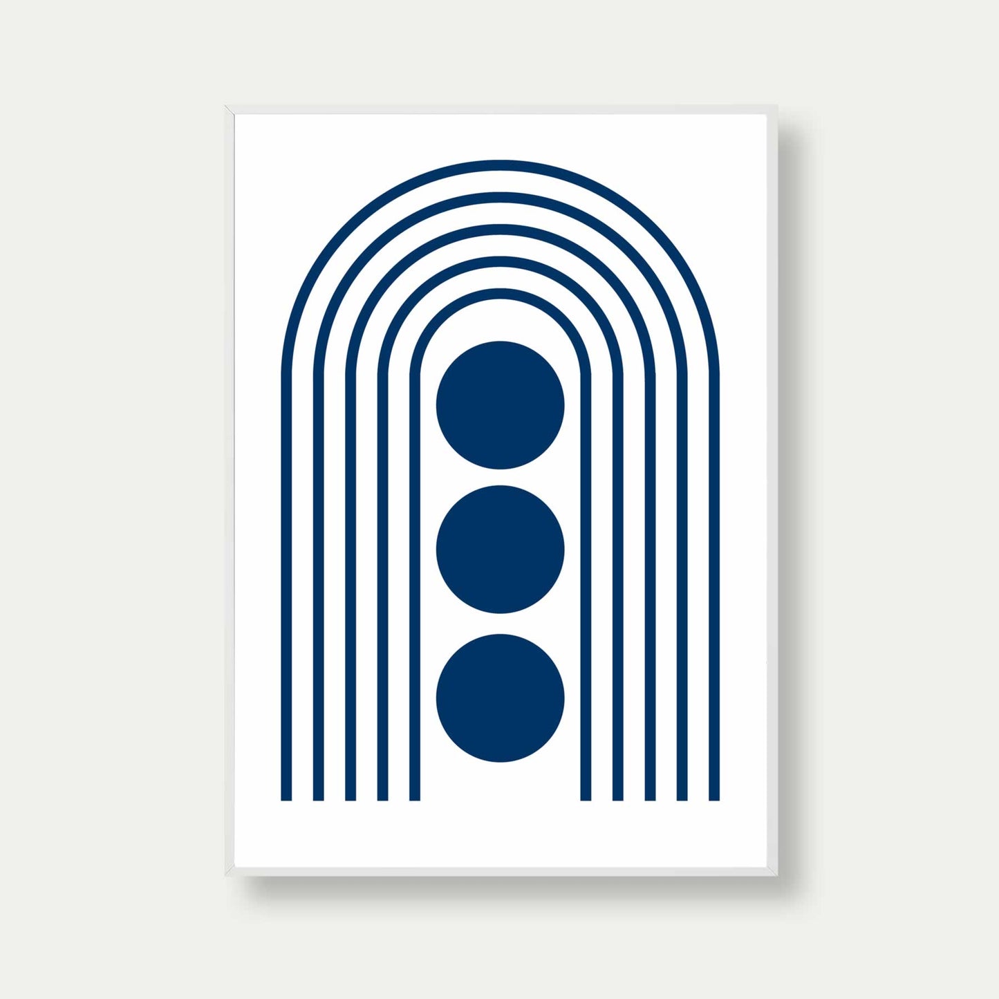 Bauhaus Poster Dark Blue Lines No. 13