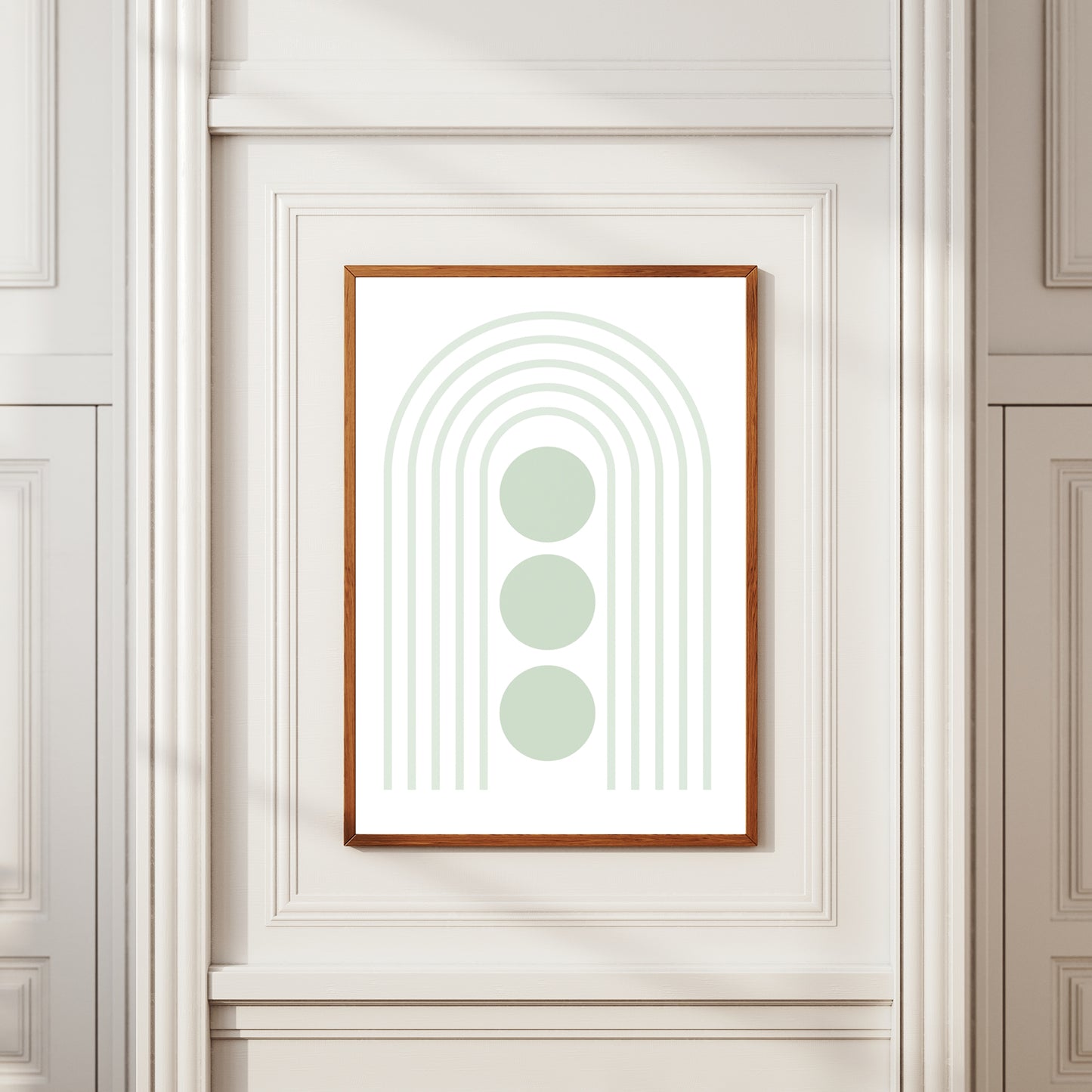 Bauhaus Light Green Lines No. 13 Print