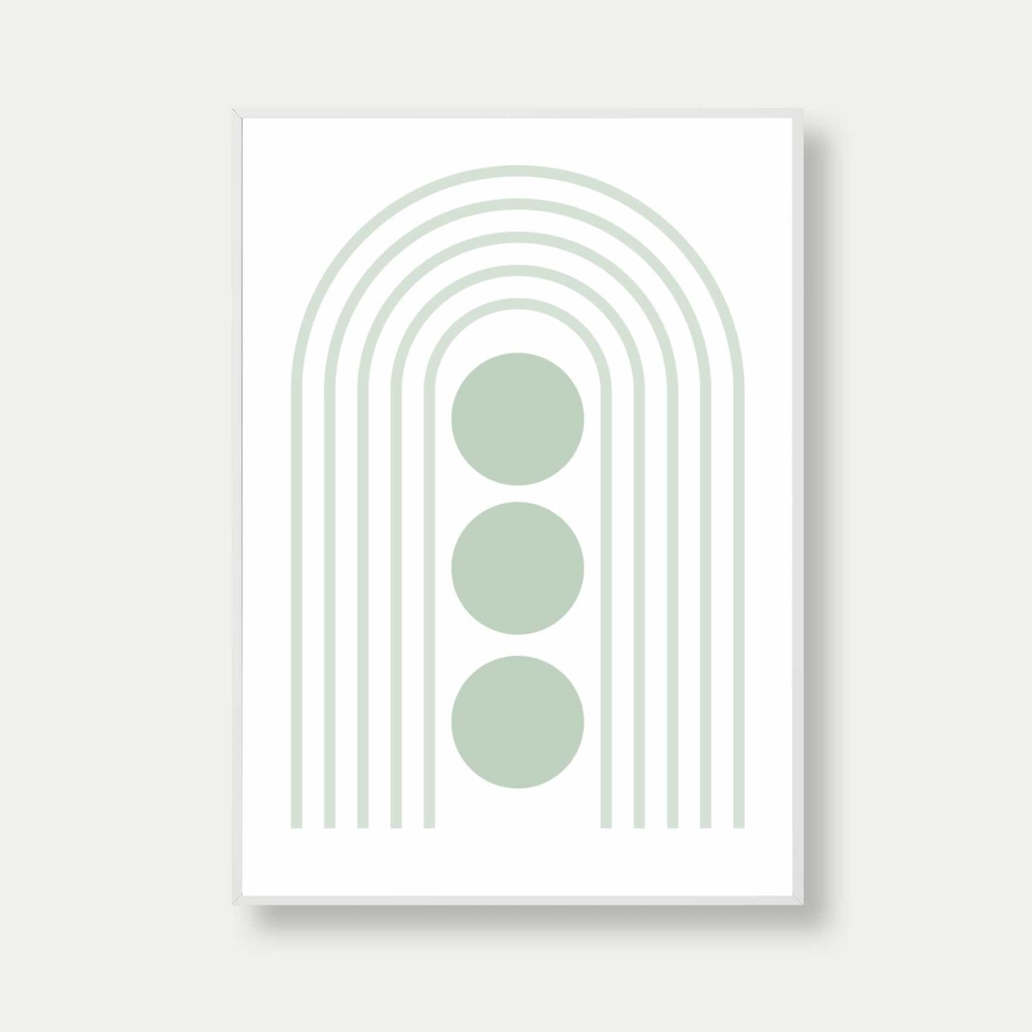 Bauhaus Poster Light Green Lines No. 13