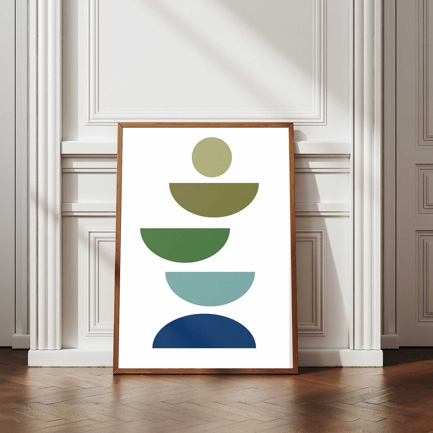 Bauhaus Greens Balance No. 14 Art Print