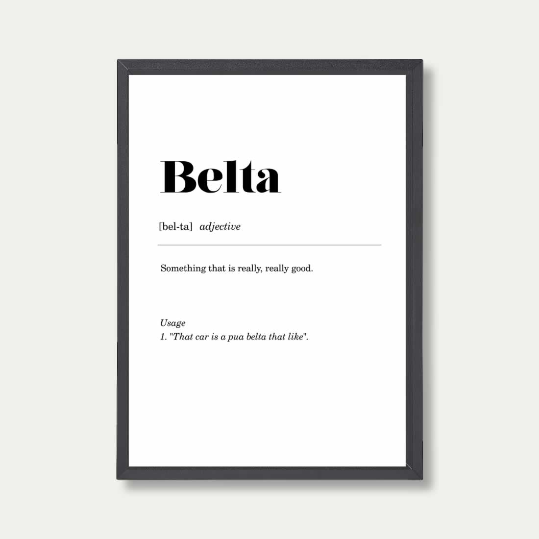 Belta Geordie Definition Print