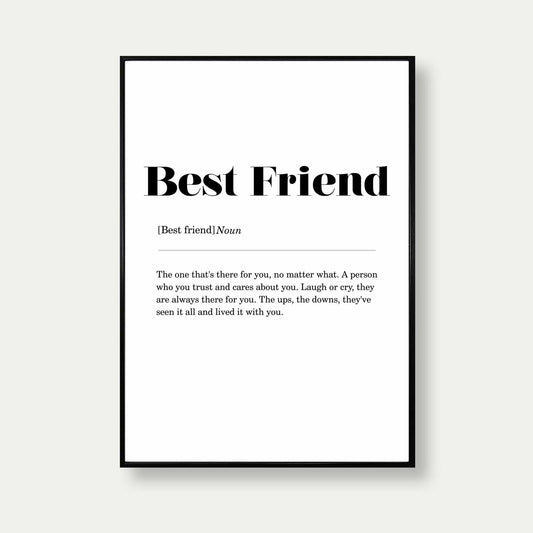 Best Friend Definition Print Poster