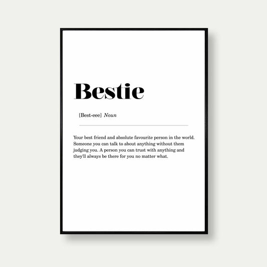 Bestie Definition Poster Print