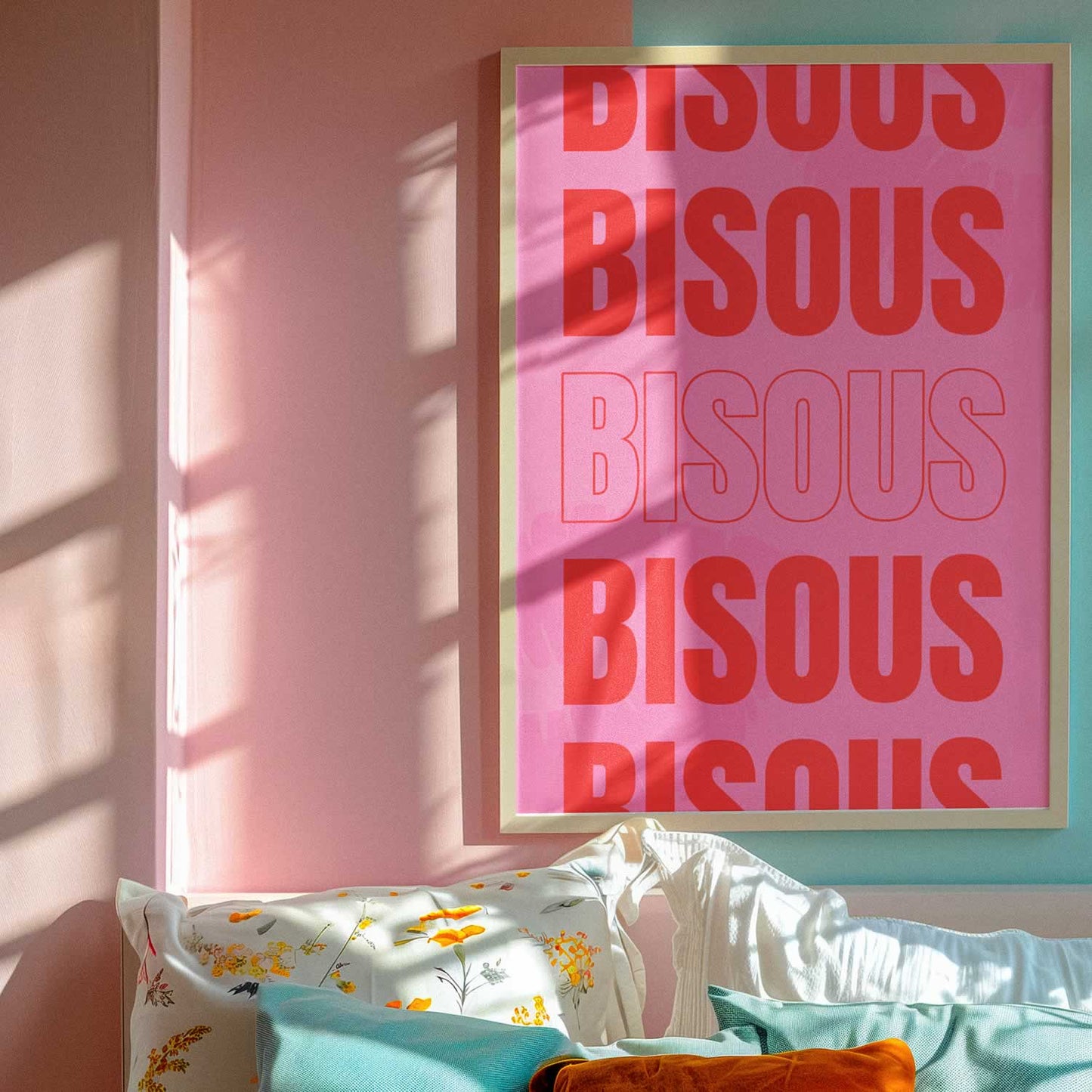 Bisous Bedroom Wall Art