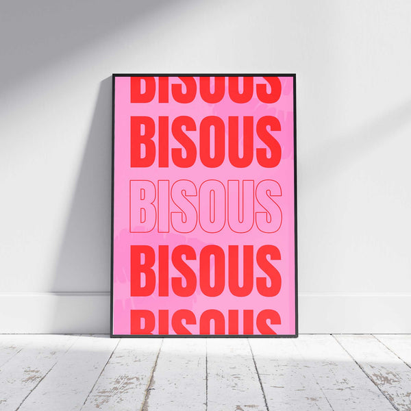 Bisous Wall Art With Kisses