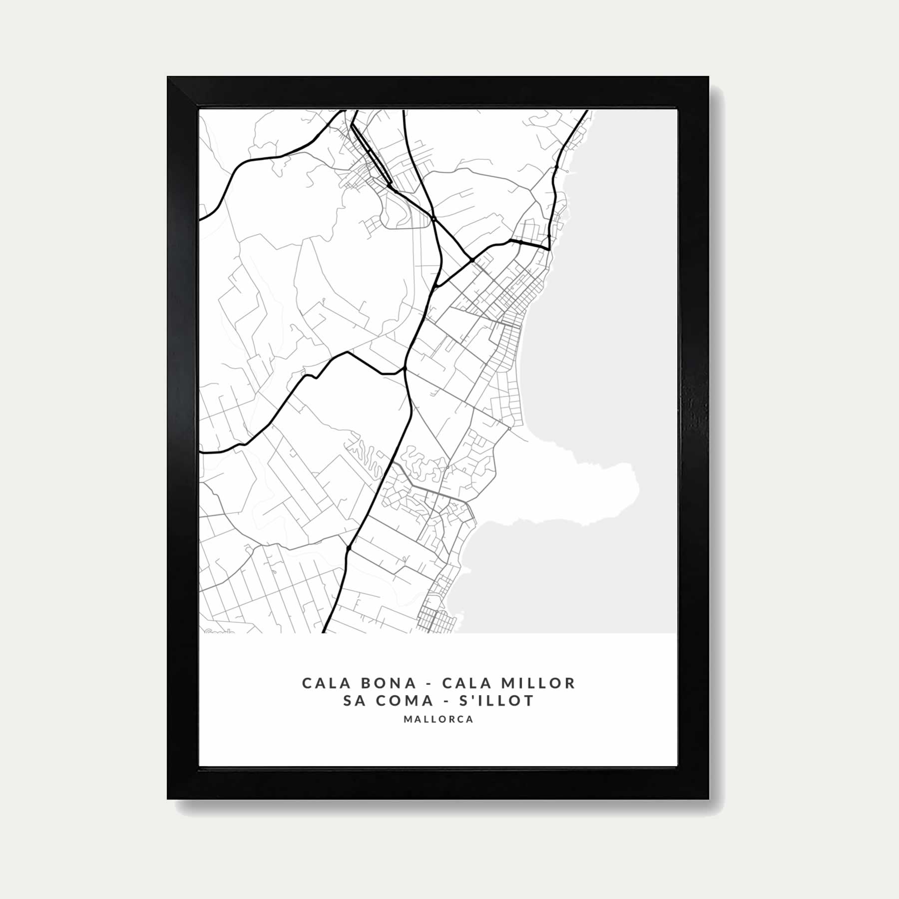 Cala Bona Map Print