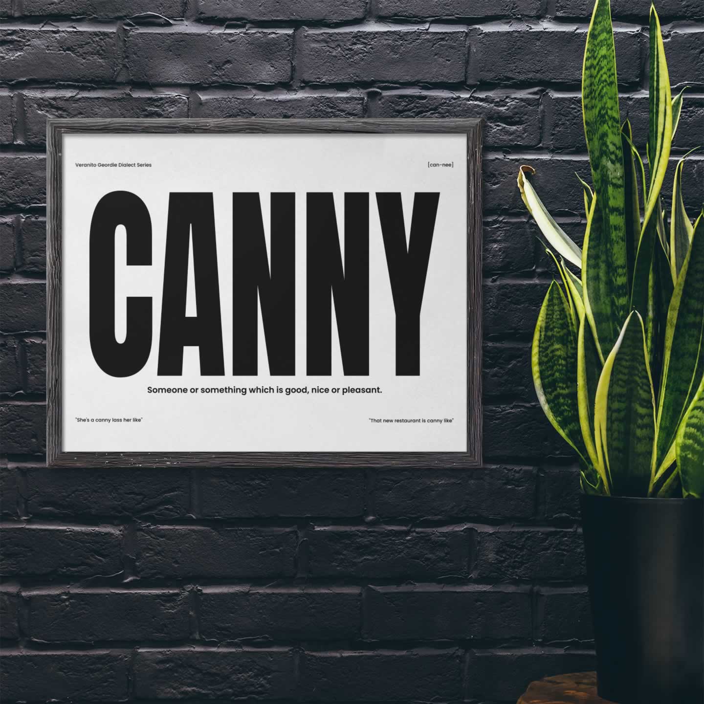 Canny Geordie Print Newcastle Home Decor