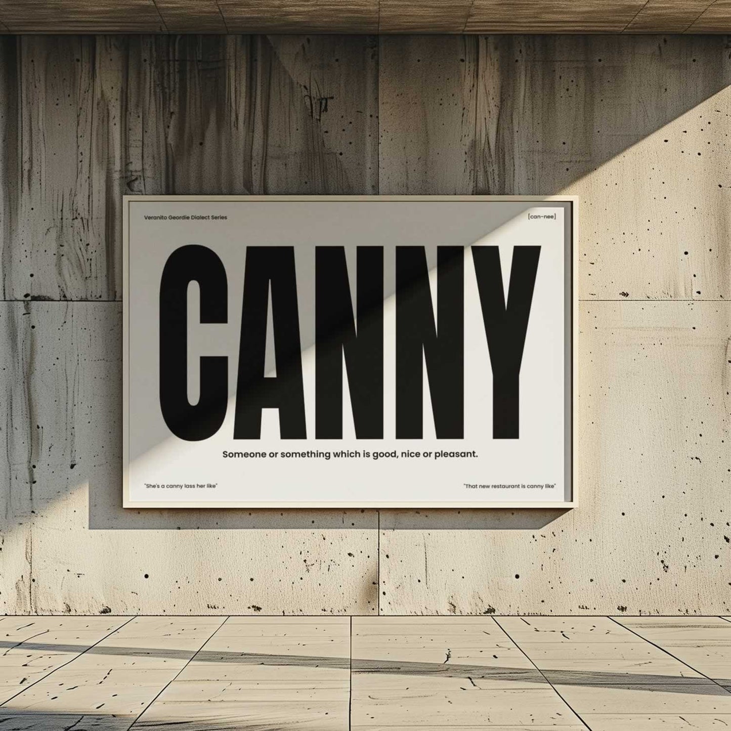 Canny Geordie Dialect Poster Print