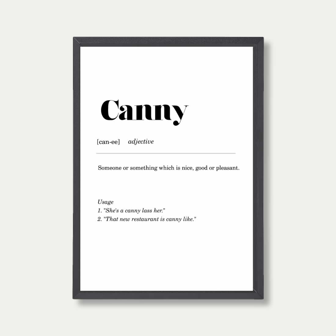 Canny Geordie Definition Print