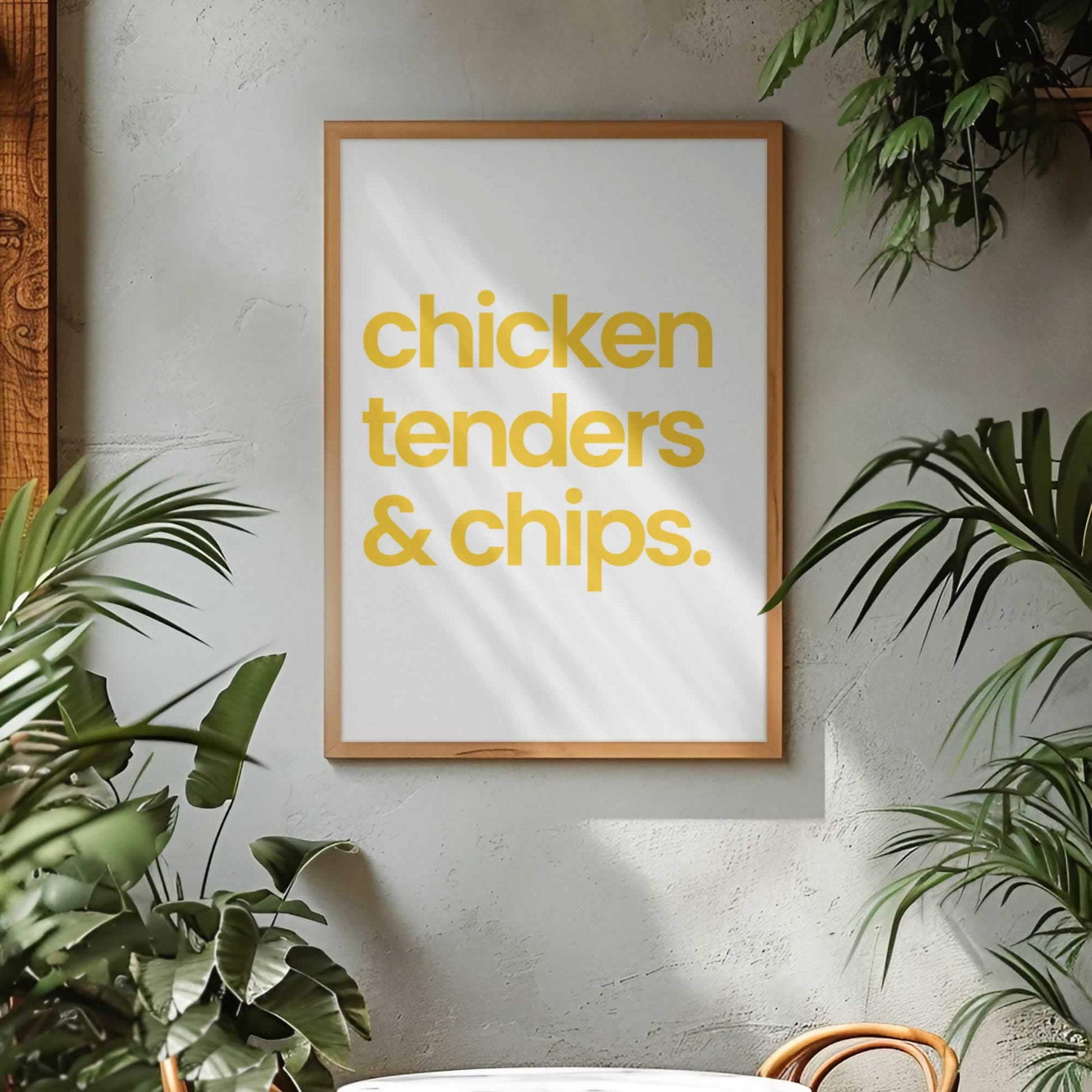 Chicken Tenders And Chips Wall Art For Kitchen