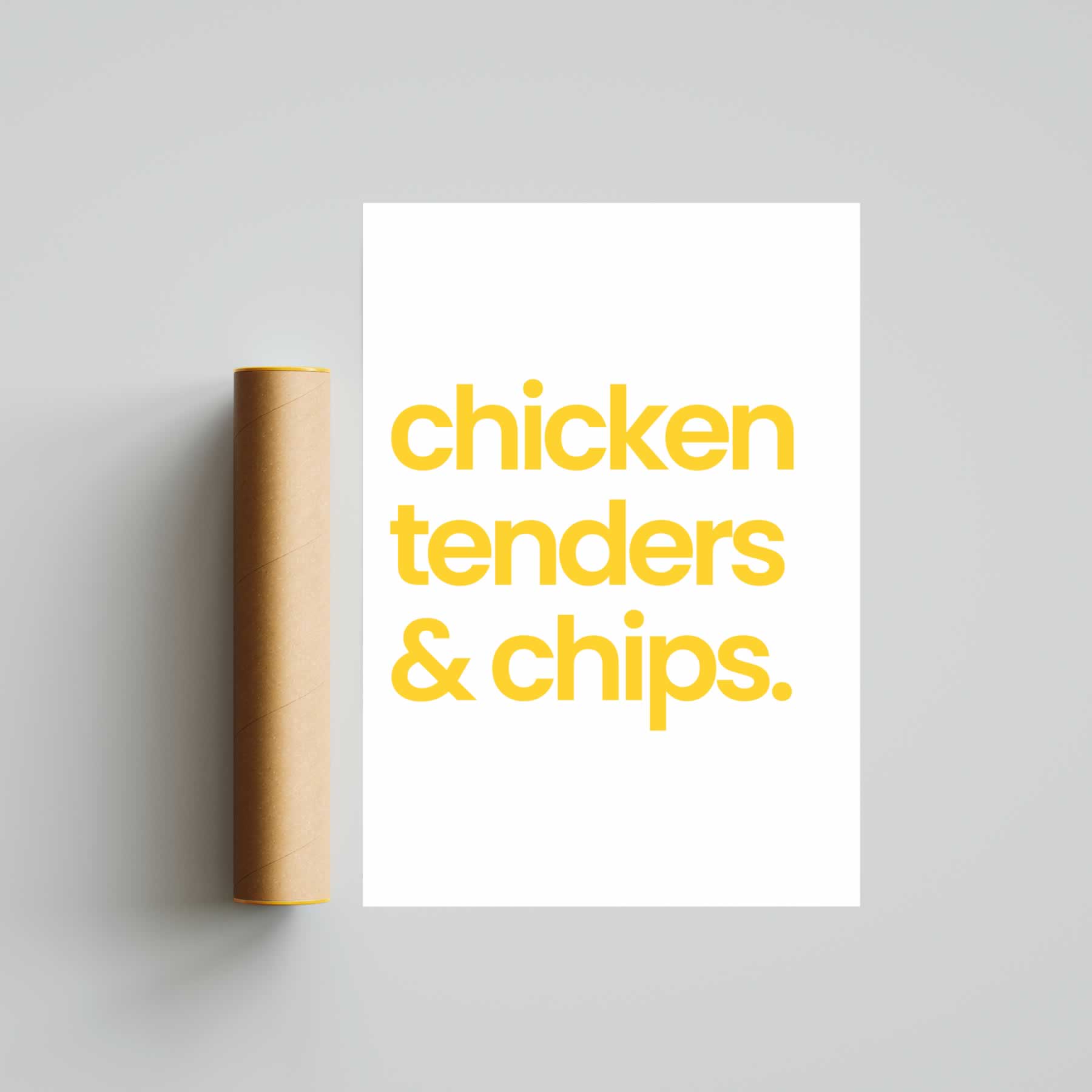 Chicken Tenders And Chips Poster Print