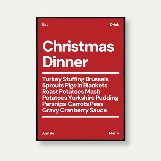 Christmas Dinner Food List Print