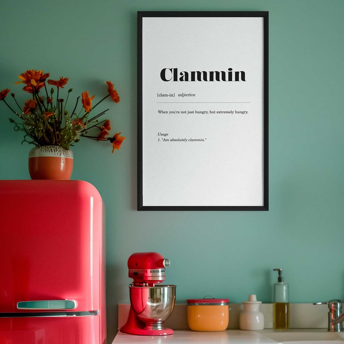 Clammin Geordie Wall Art For Kitchen