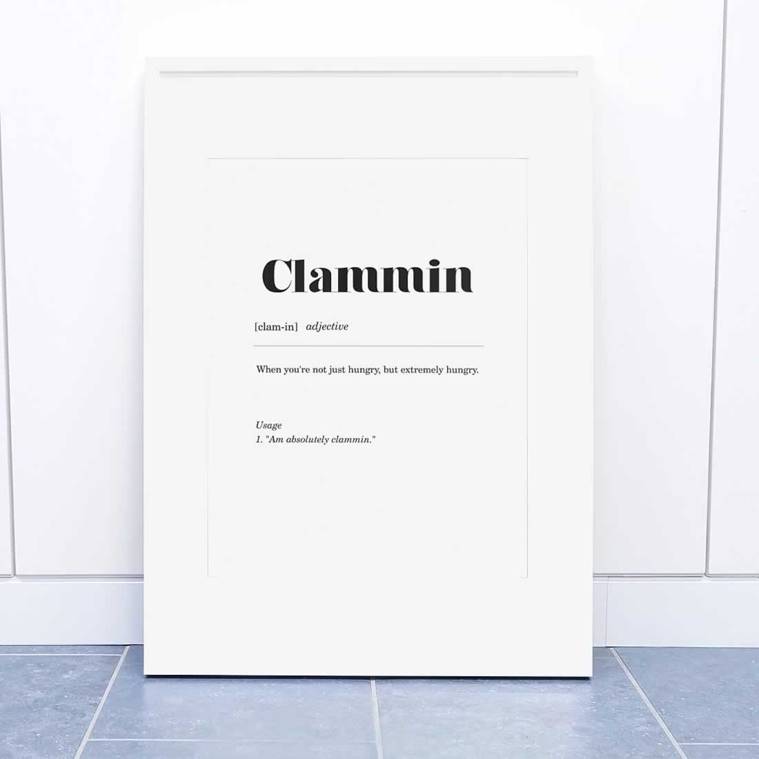 Clammin Geordie Print For The Kitchen