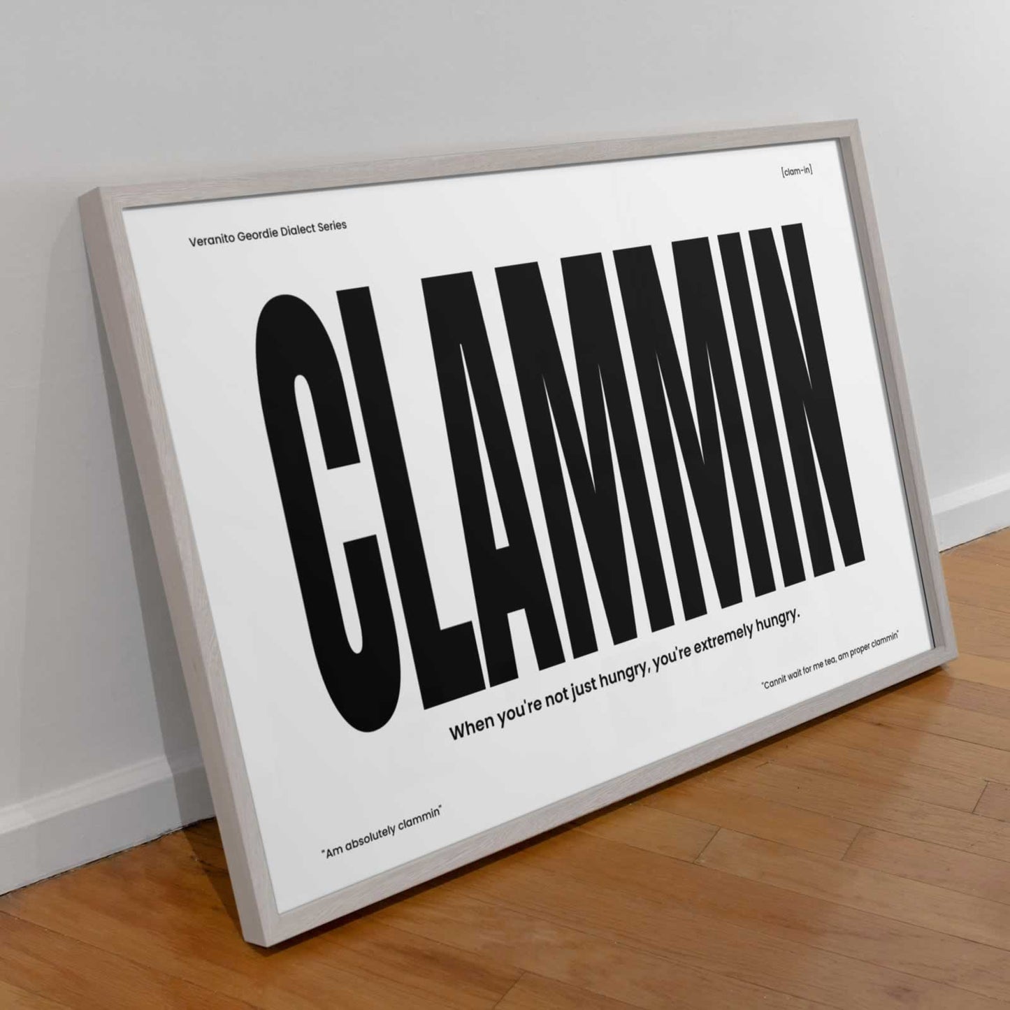 Clammin Geordie Dialect Wall Art