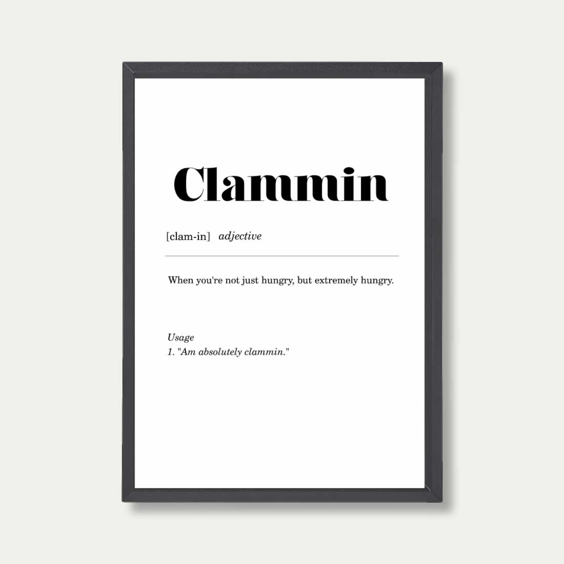 Clammin Geordie Definition Print