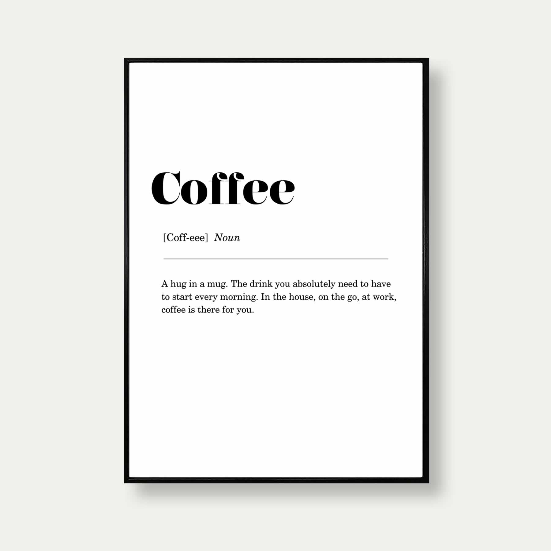 Coffee Definition Poster Print