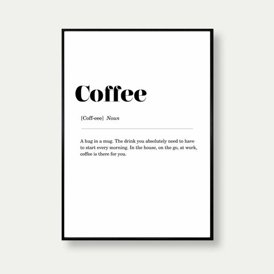 Coffee Definition Poster Print