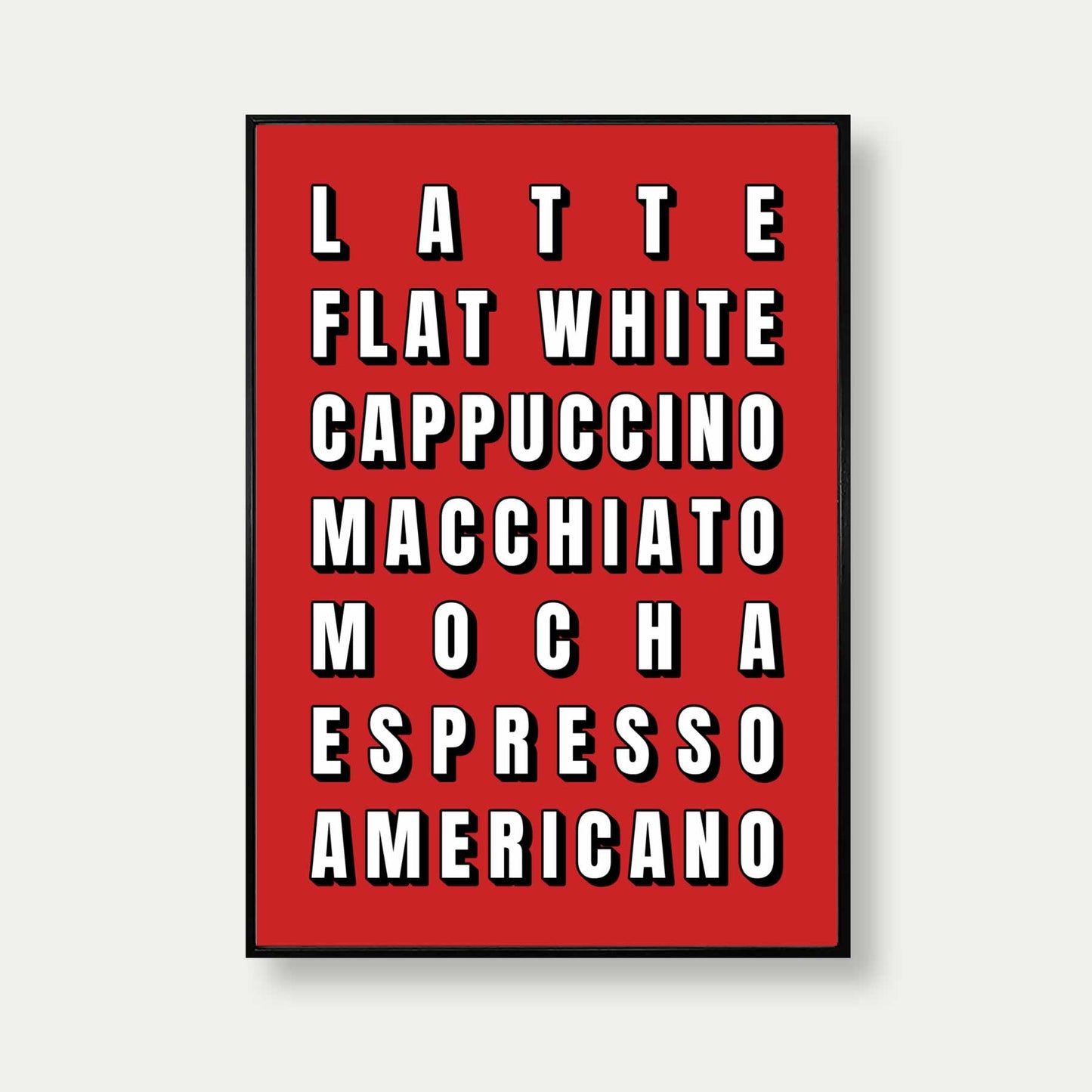 Coffee Types Wall Art Print