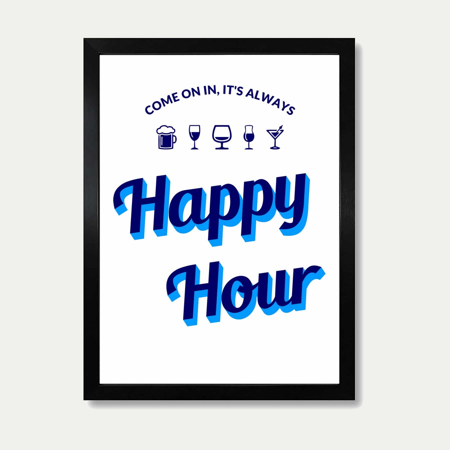 Happy Hour Drinking Poster