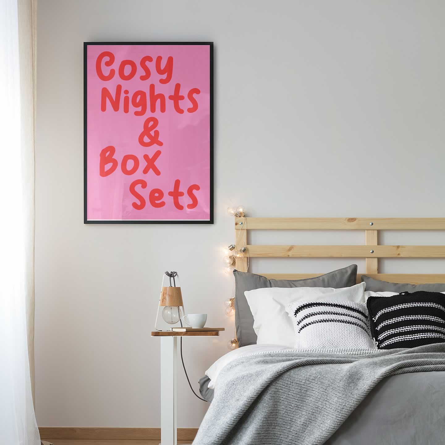 Cosy Nights And Box Sets Bedroom Print