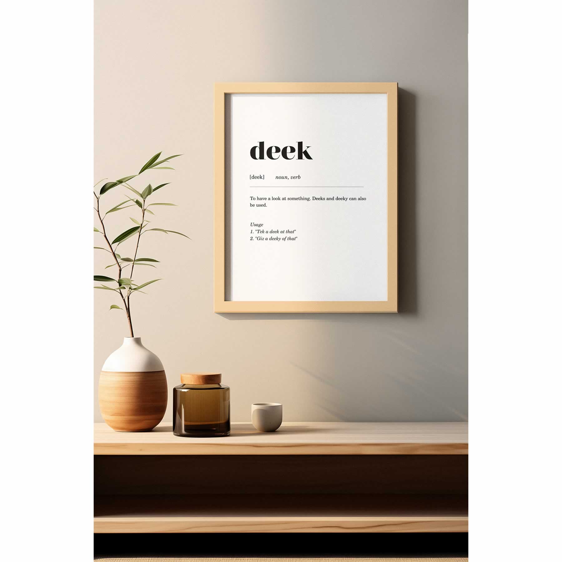 Deek Geordie Wall Art Print