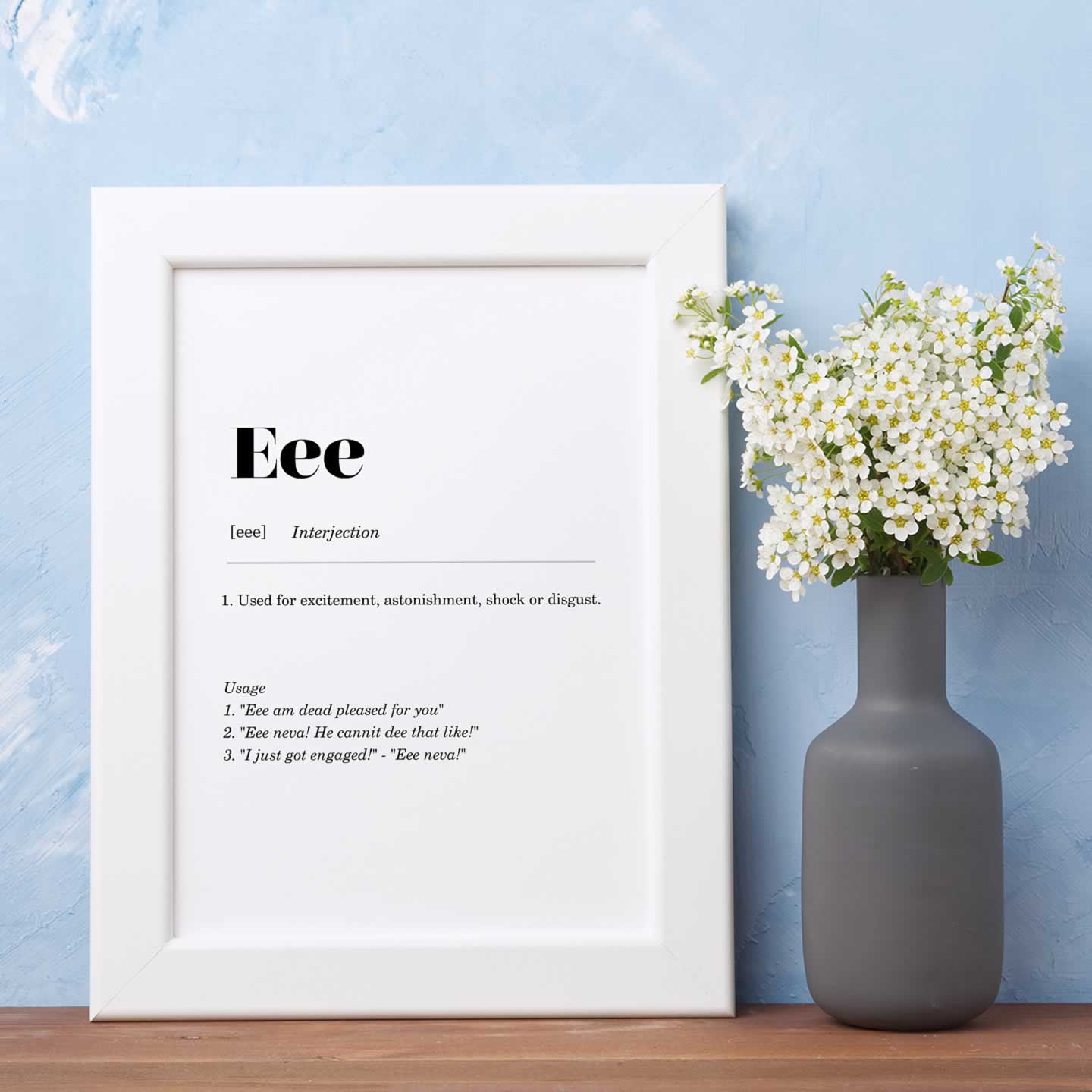 Eee Geordie definition Framed Print