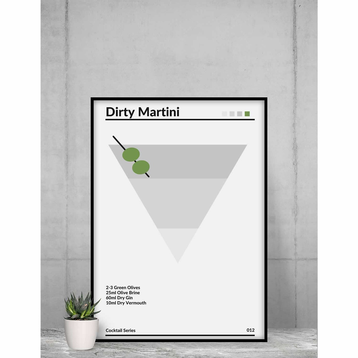 Dirty Martini Cocktail Wall Art