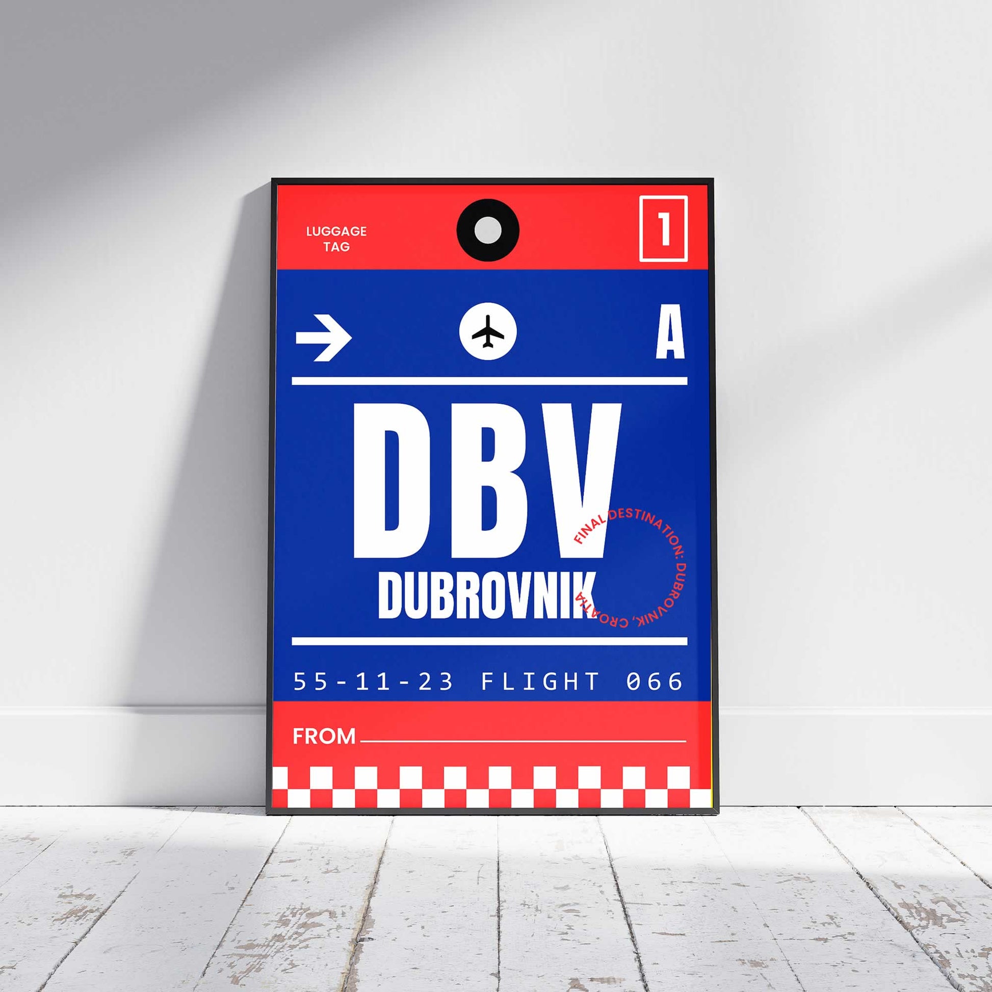 Dubrovnik Luggage Tag Travel Wall Art