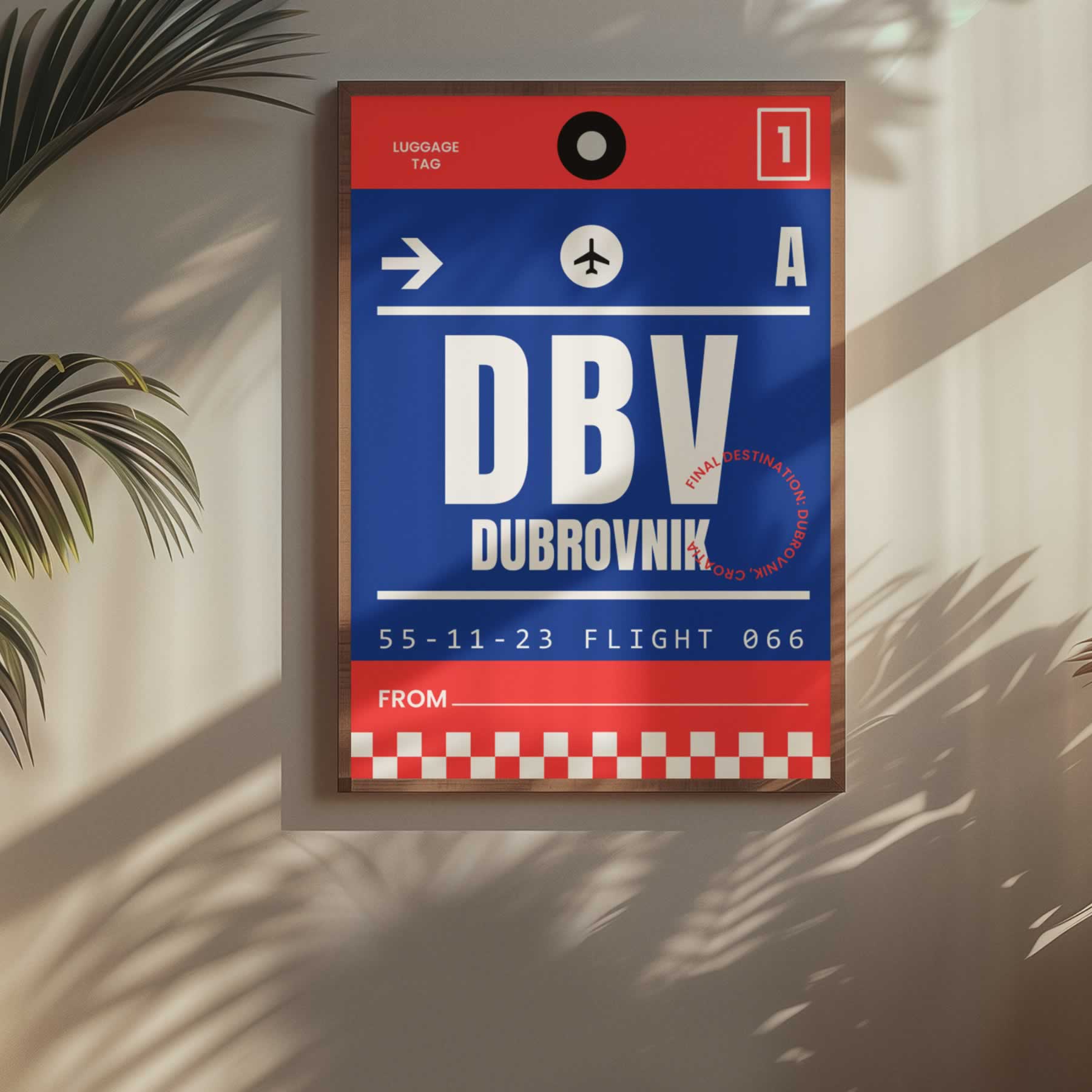 Dubrovnik Luggage Tag Travel Poster