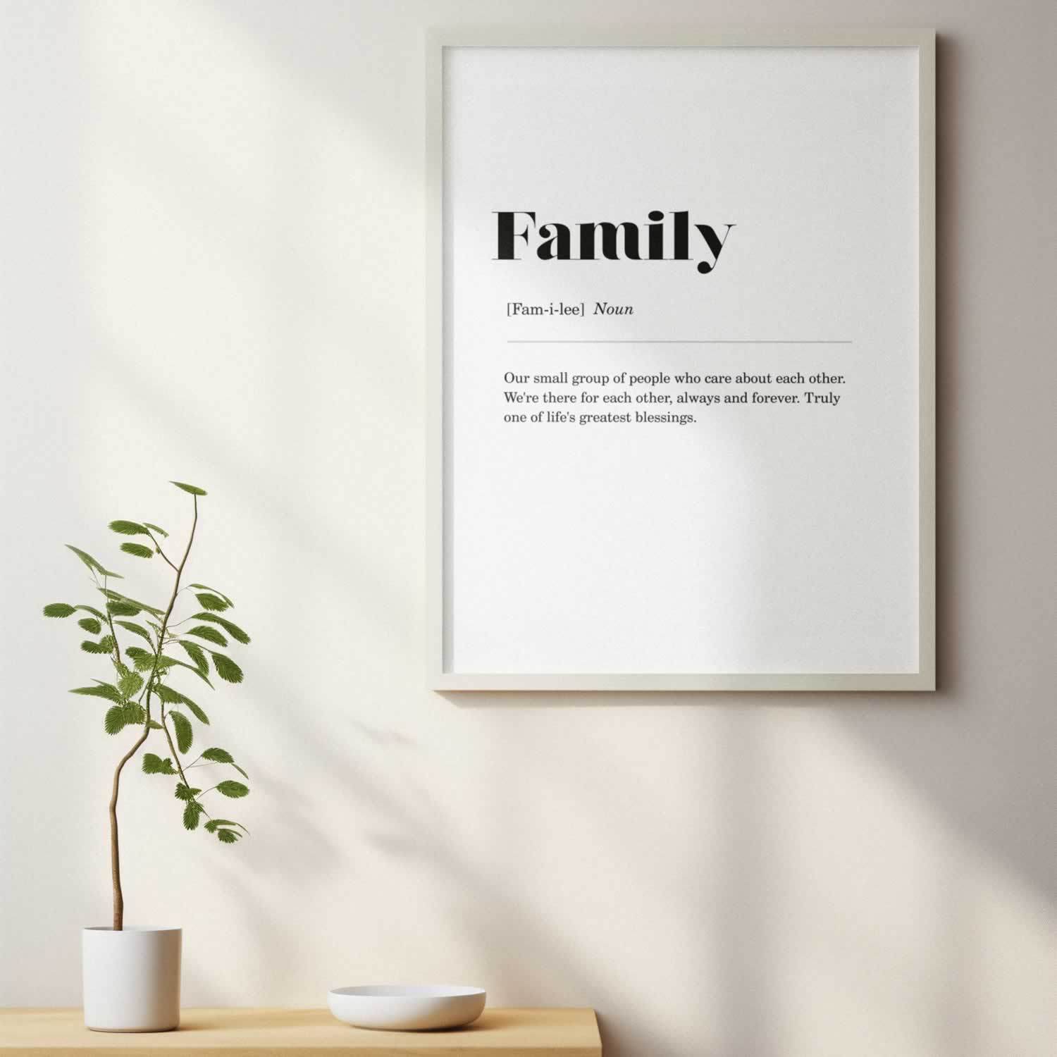 Family Definition Framed Print