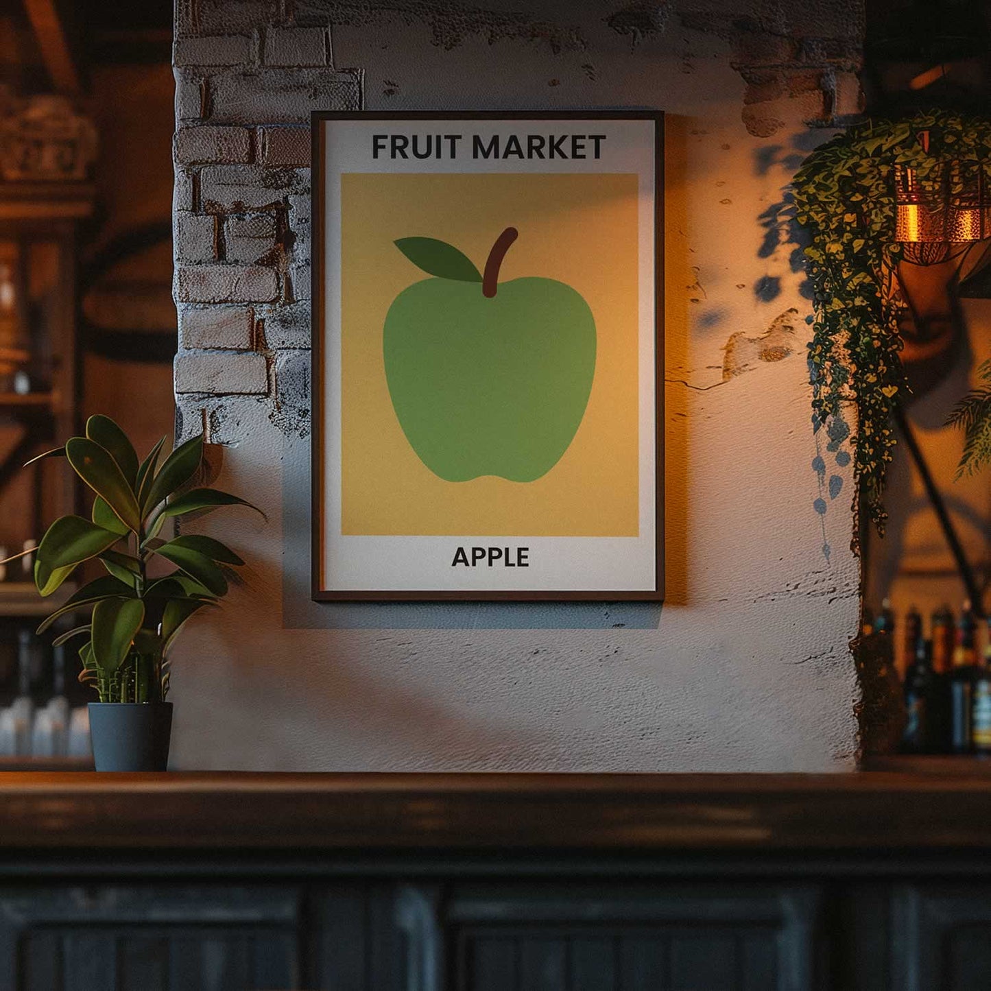 Fruit Market Green Apple Kitchen Print