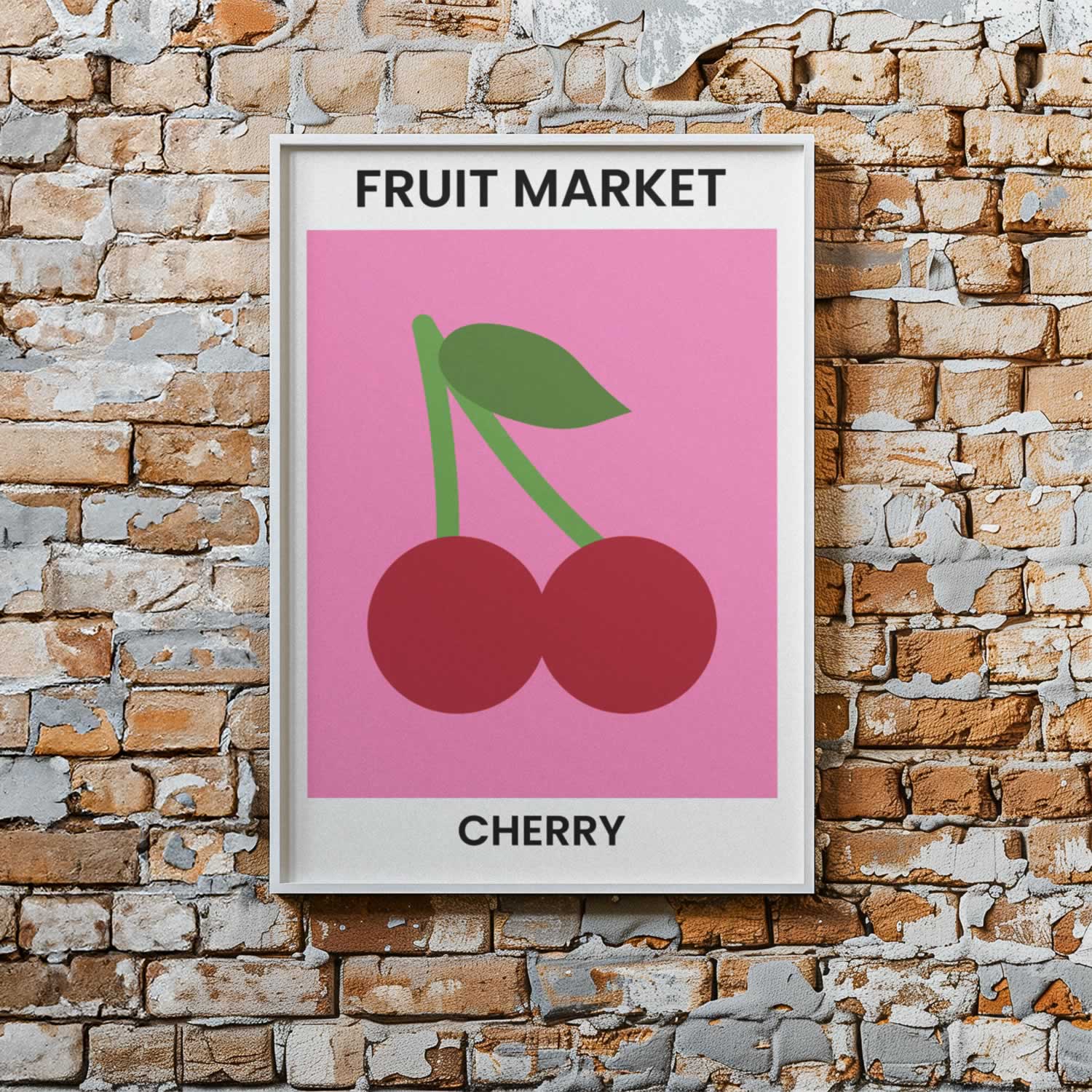 Fruit Market Cherry Wall Art Print