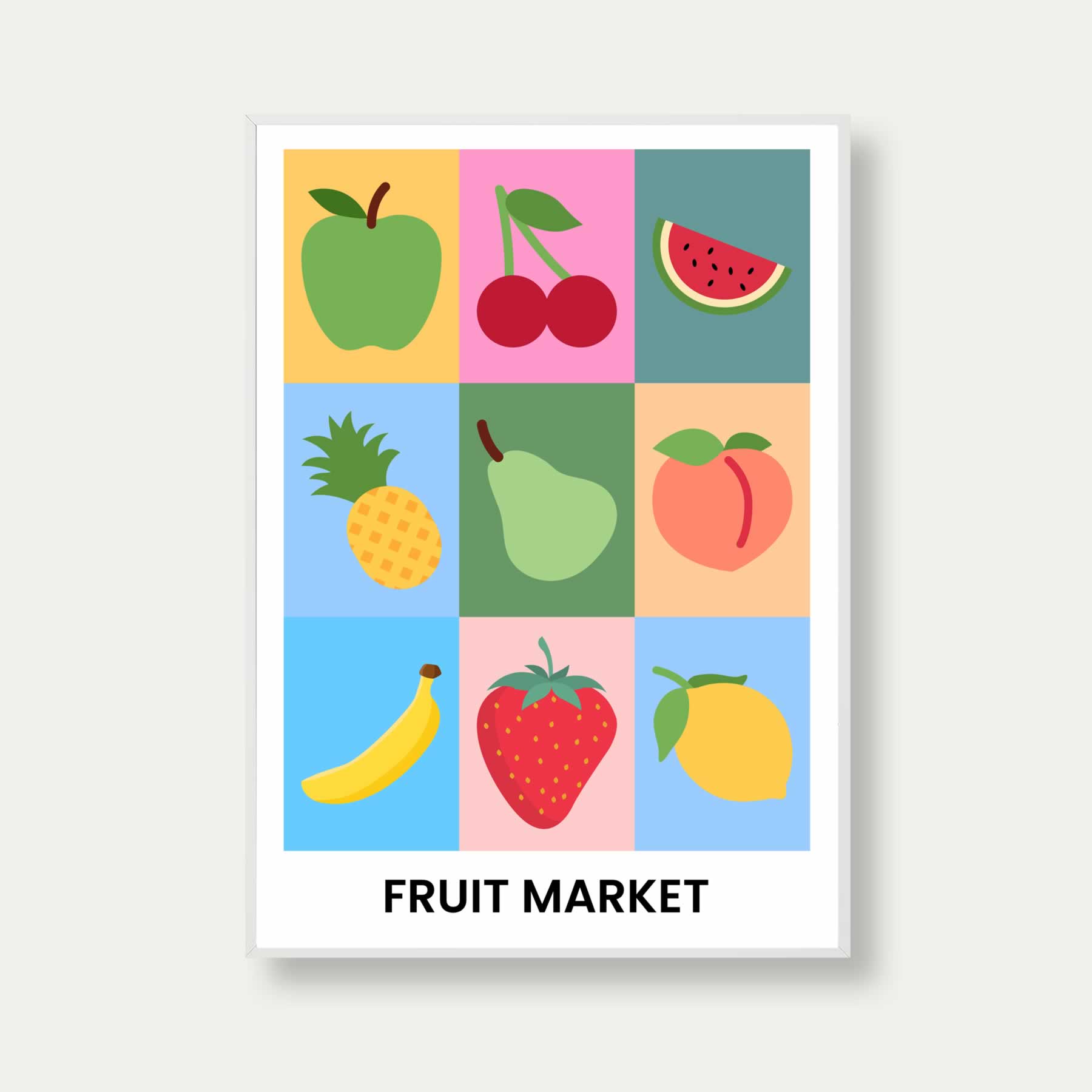 Fruit Market Fruits Collection Print