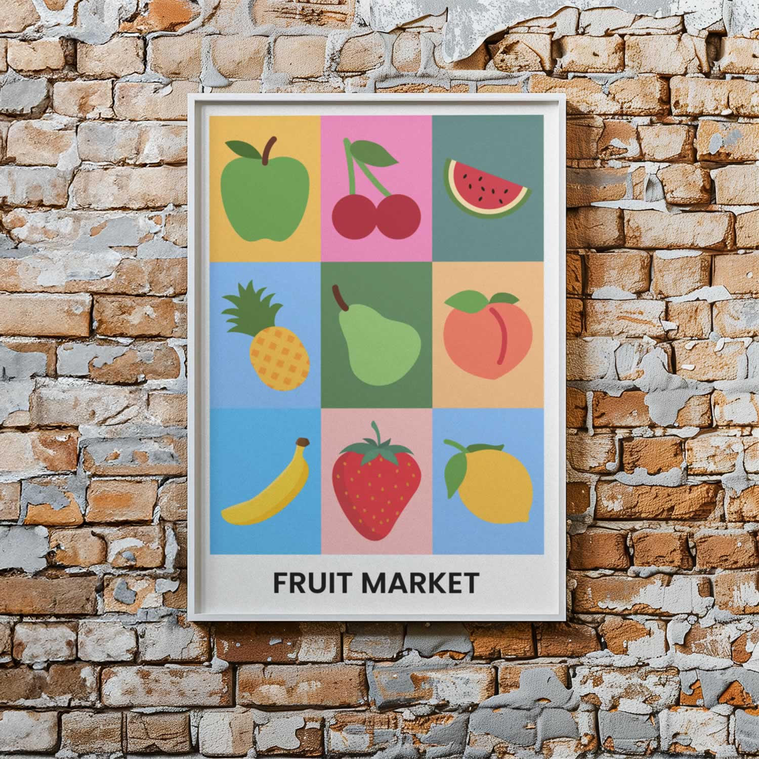 Fruit Market Fruits Collection Wall Art