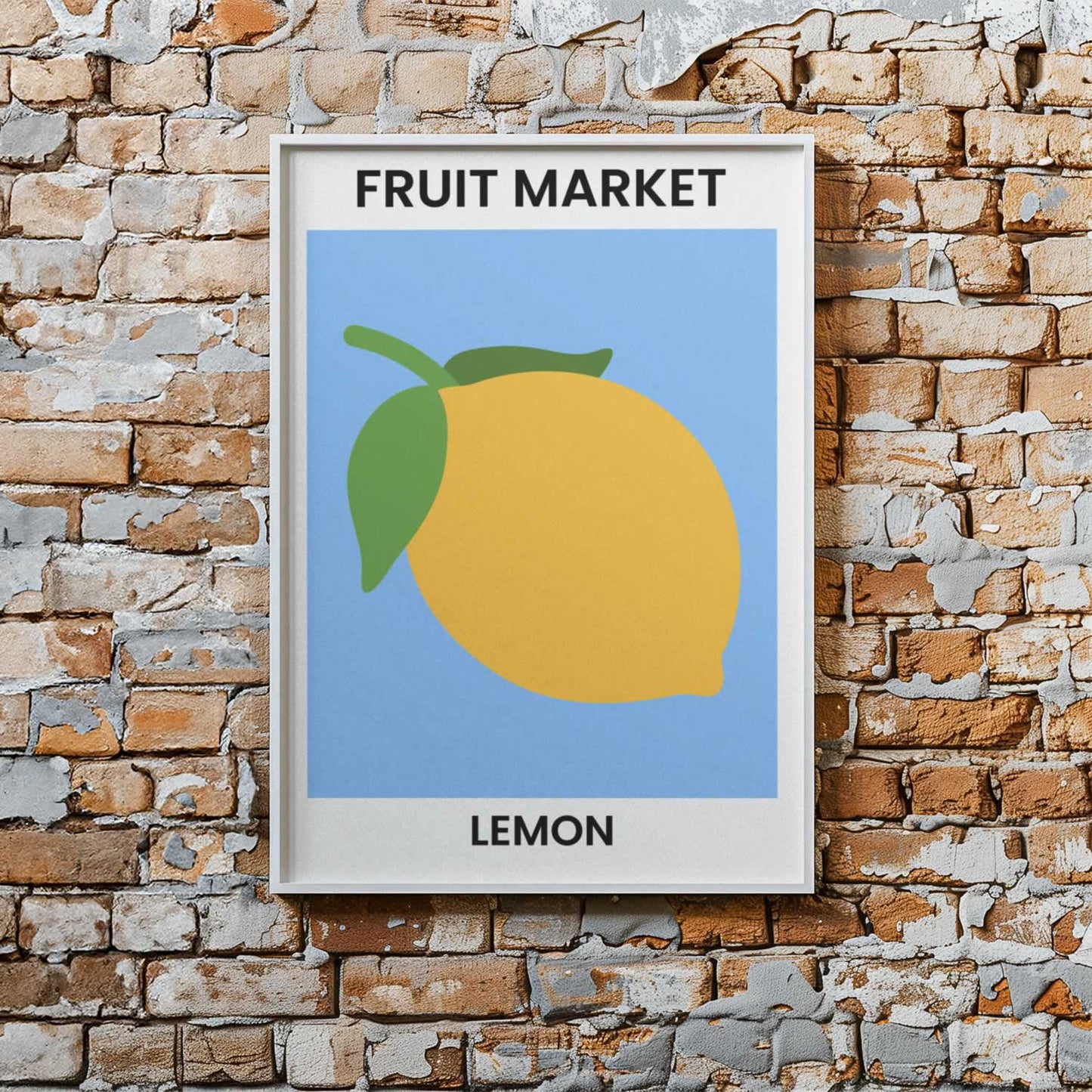 Fruit Market Lemon Poster For Kitchen