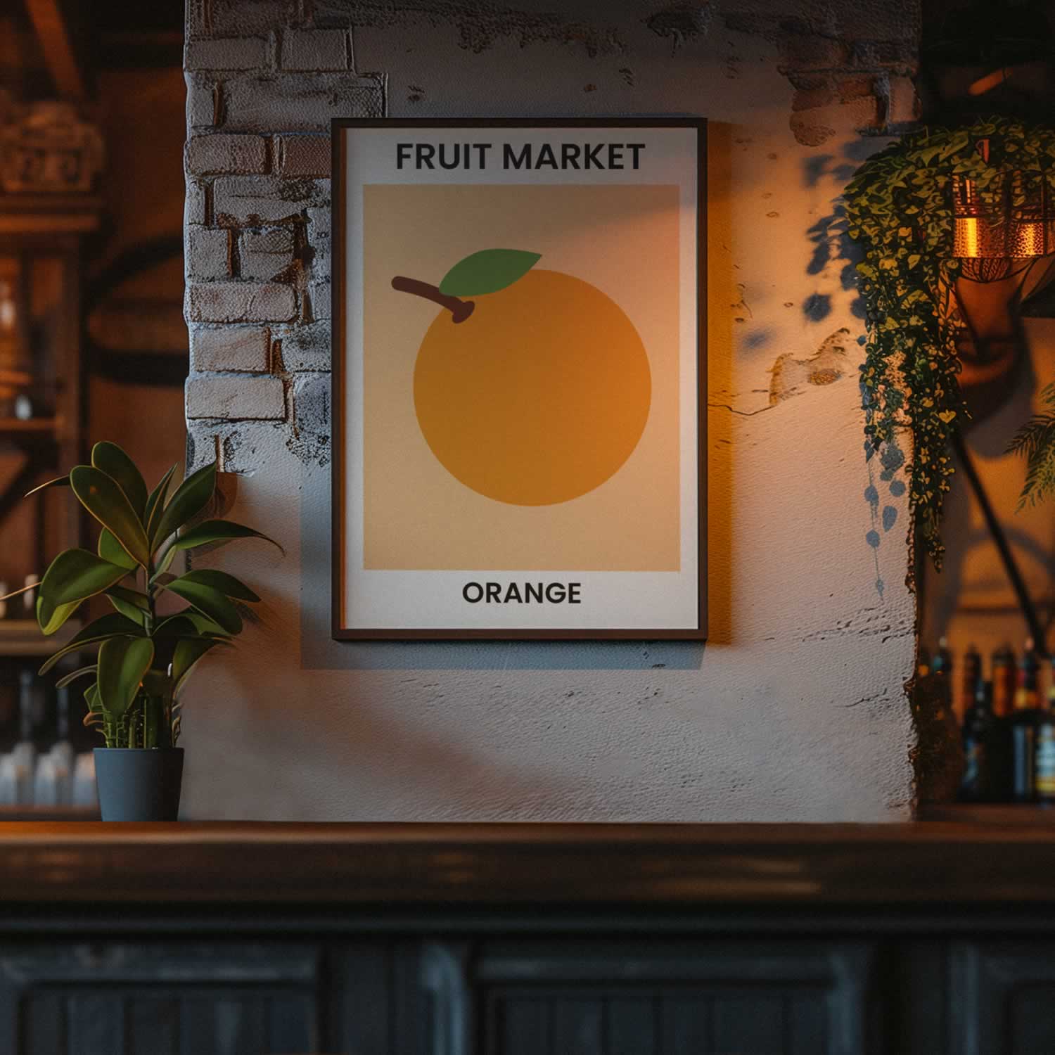 Fruit Market Orange Kitchen Poster