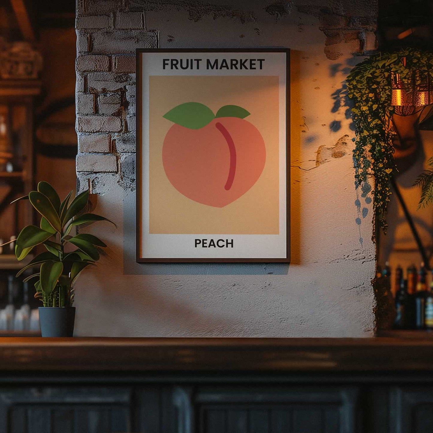 Fruit Market Peach Wall Art