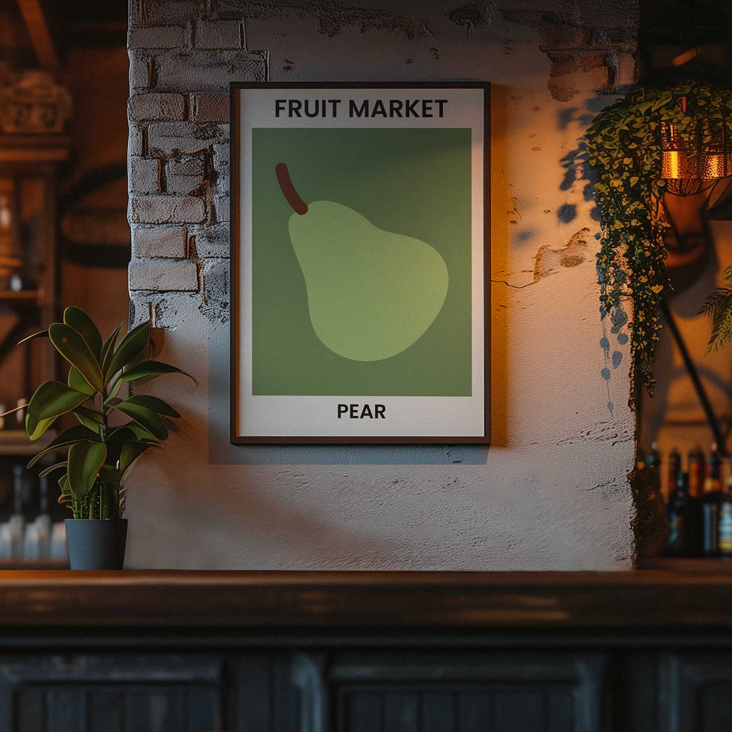 Fruit Market Pear Kitchen Poster