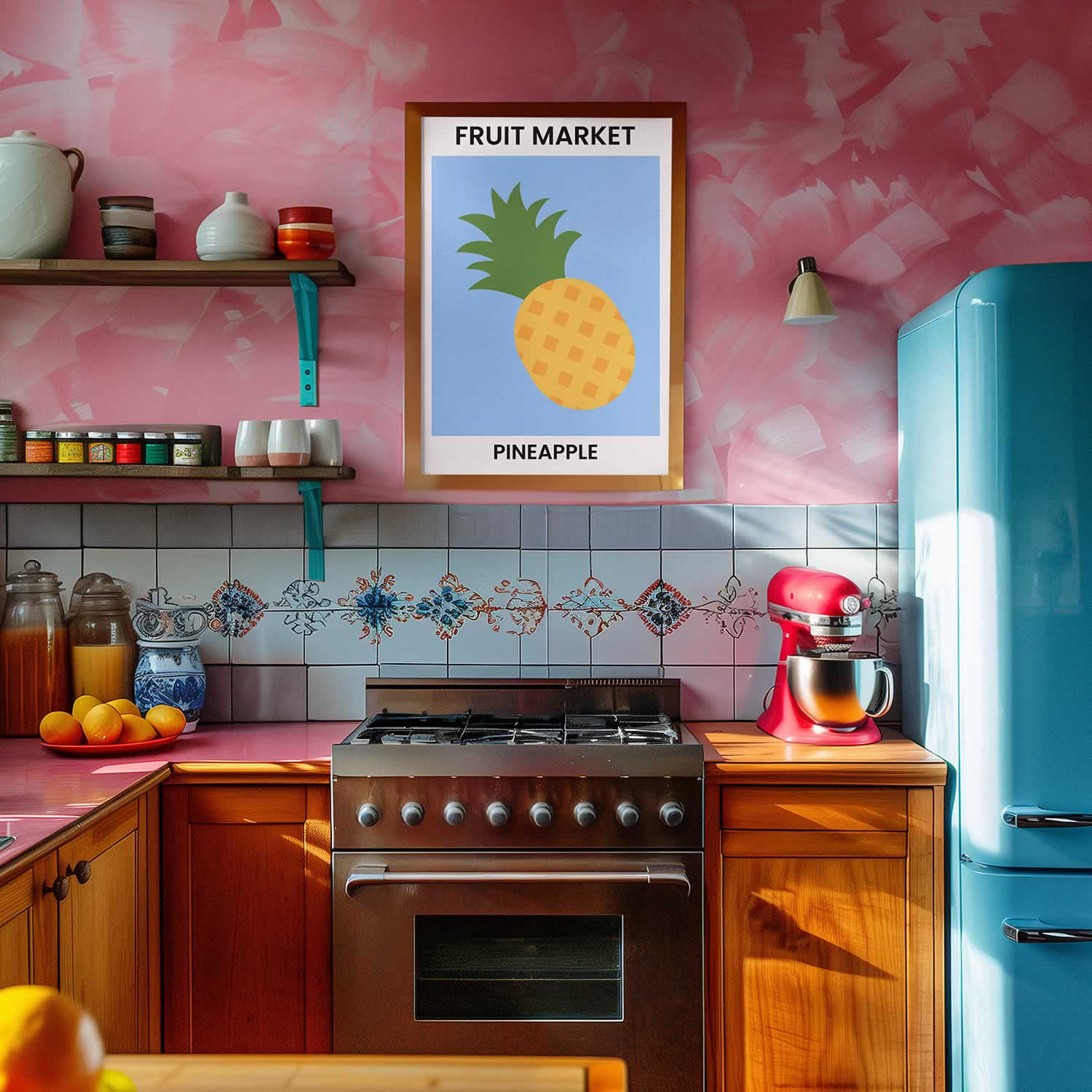 Fruit Market Pineapple Kitchen Print