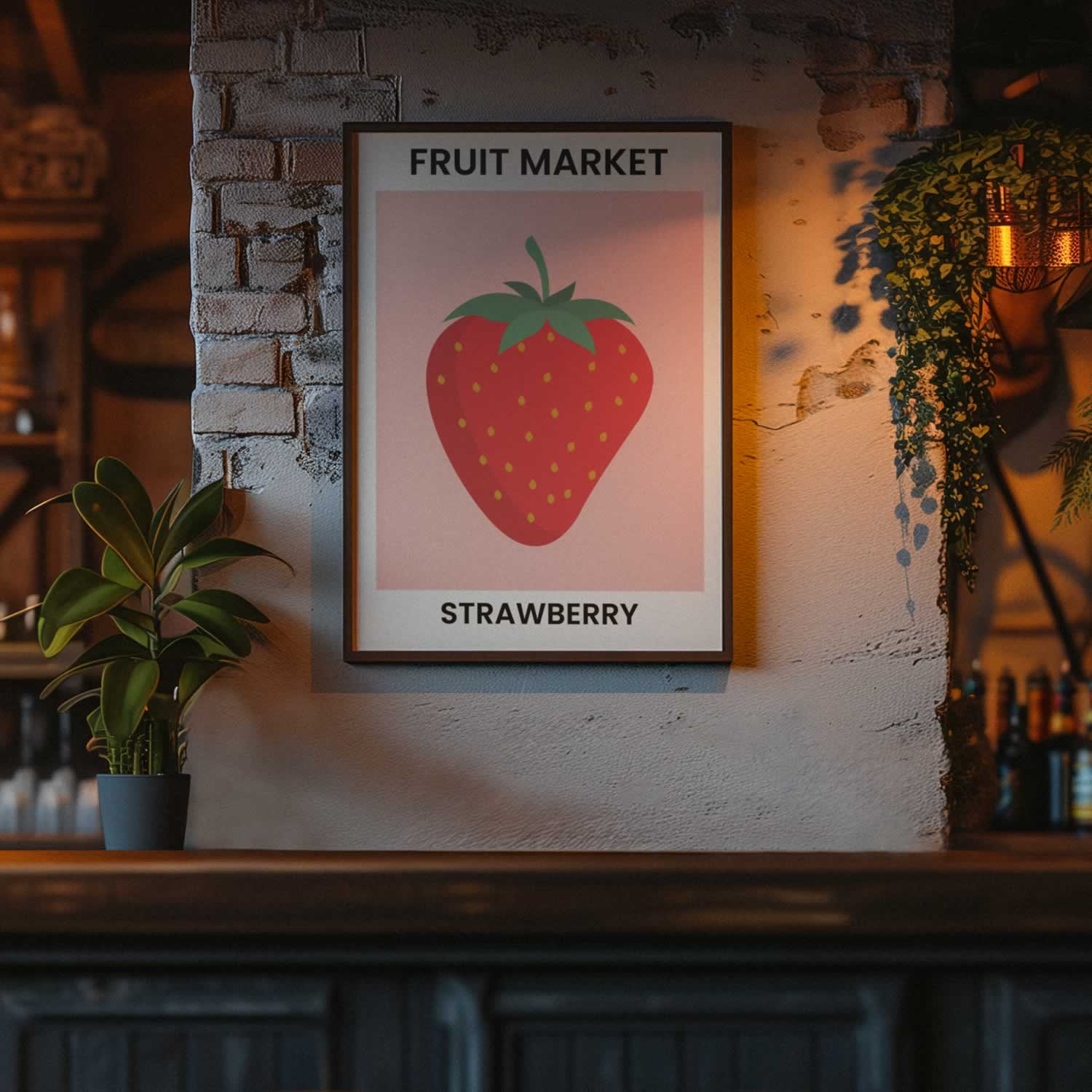 Fruit Market Strawberry Wall Art