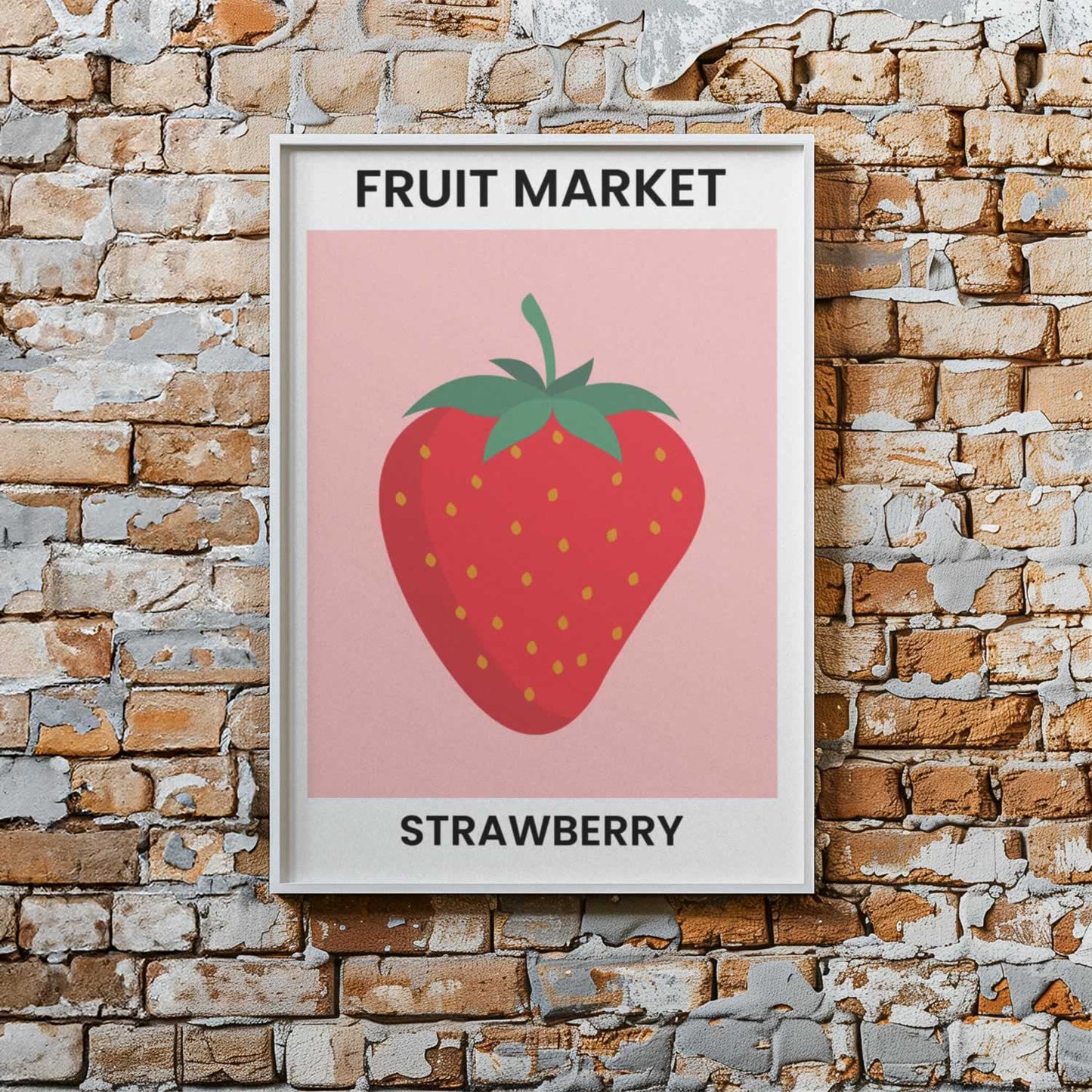 Fruit Market Strawberry Poster