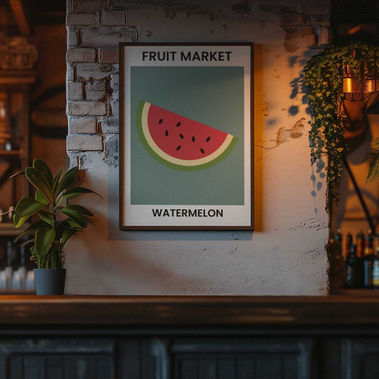 Fruit Market Watermelon Kitchen Wall Art